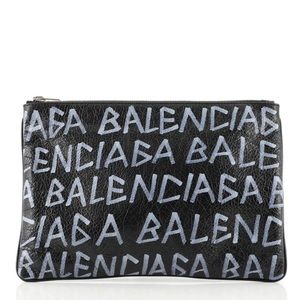 Balenciaga Graffiti Pouch Leather NWT